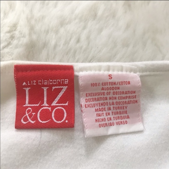 🌻3/$15 Vintage Liz Claiborne Striped OversizedTee - Picture 7 of 7